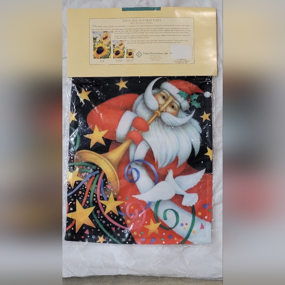 Toland Santa garden flag. - Picture 2 of 3